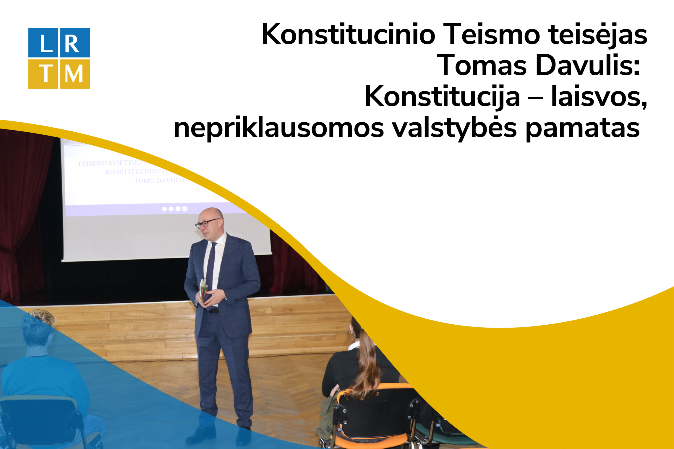 Nuotraukoje pavaizduotas Konstitucinio Teismo teisėjas Tomas Davulis.
