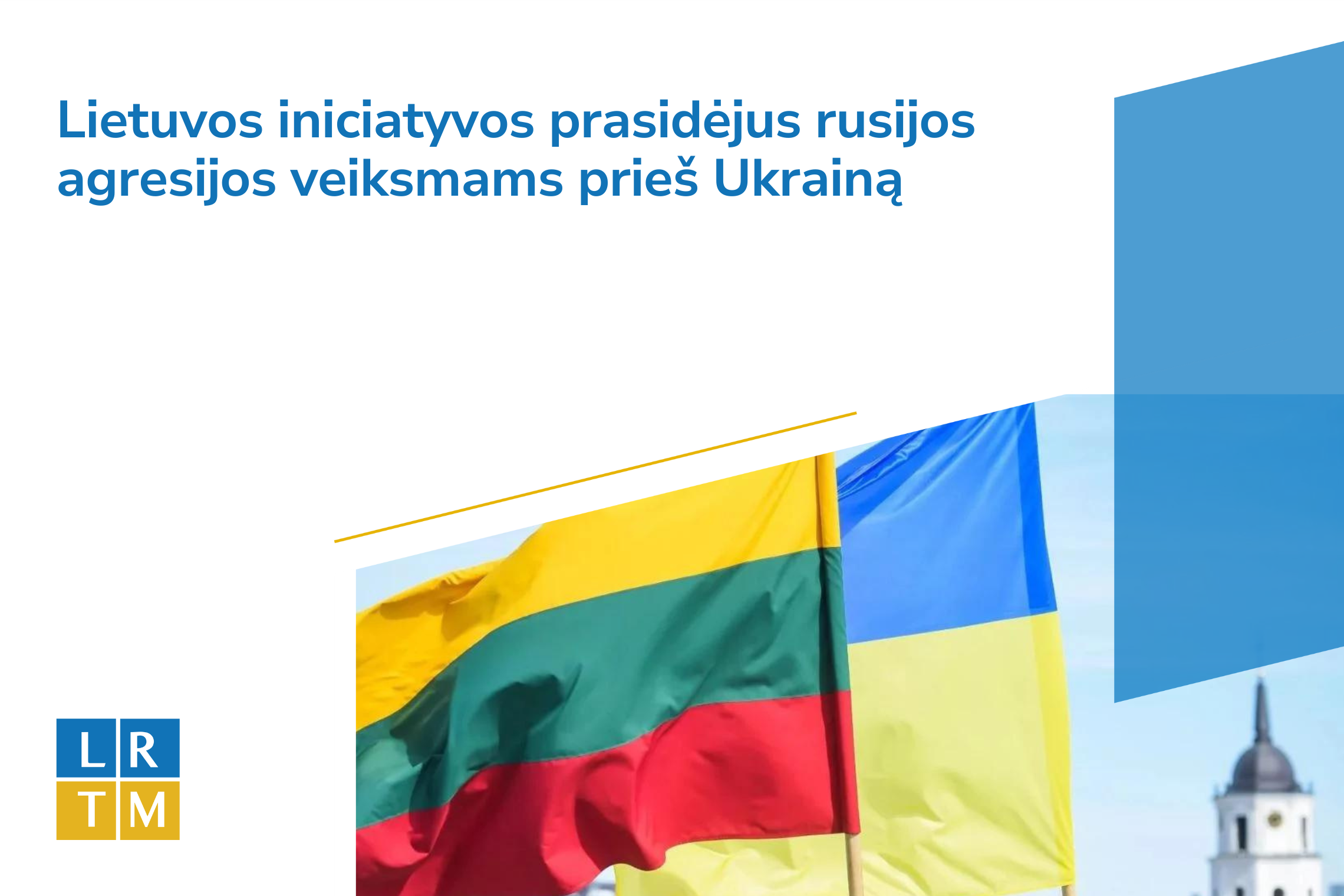 Vizuale pavaizduotos Lietuvos ir Ukrainos vėliavos. 