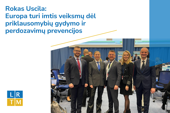 Nuotraukoje teisingumo viceministras Rokas Uscila su užsienio šalių kolegomis.